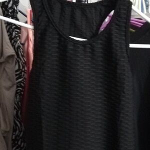 Black Sleeveless Knit Top And Leggings